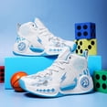 thumbnail image 4 of Kids' Basketball Shoes - Lightweight Breathable High Tops for Boys Girls, Non-Slip Outdoor Sports Sneakers (6 Colors), 4 of 5