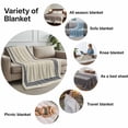 thumbnail image 6 of Throw Blanket for Couch Geometric Greek Key Design Soft Fleece Flannel Blankets Cozy Lightweight Blanket for Home Sofa Living Room Beige Bed Throws 40" x 60", 6 of 9