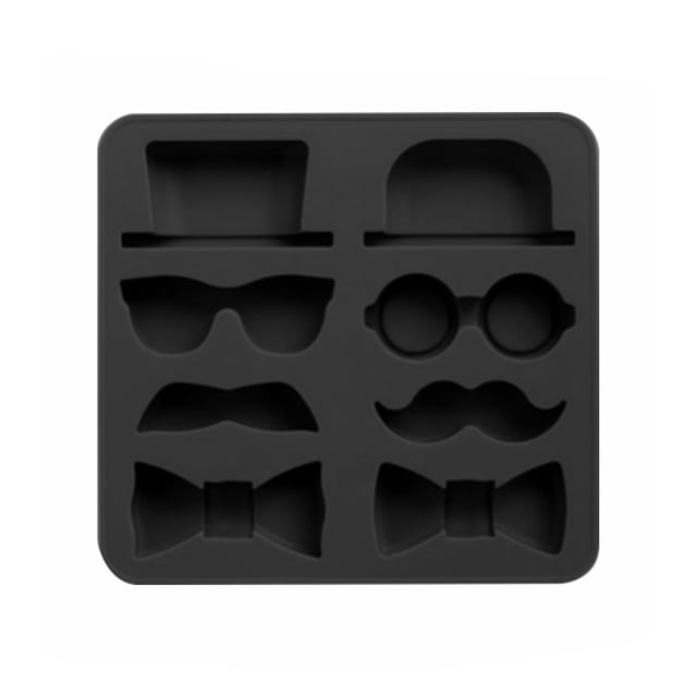Ounissouiy Molde de silicona para cubitos de hielo de caballero, molde para barba, bandeja antiadherente para hornear gelatina, decoración del Herramientas y accesorios para hornear