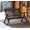 Brown#9, variant on Patio Furniture Porch Swing with Chains and Cupholders, Wooden Patio Swing Chair,Outdoor Sofa
