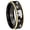 Black And Gold Step Edge, variant on Bear and Paw Concave Black Tungsten Men Ring 10MM