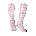 thumbnail image 4 of Fotbe Plaid Heart print Women's Men's Novelty Crew Socks Cotton Socks Knee High Socks for Walking,Running,Nurses,Pregnancy, 4 of 9