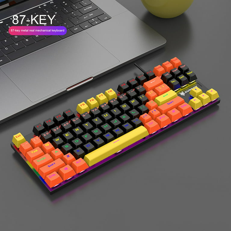 RPM Euro Games Gaming Keyboard Small | 87 Backlit Keys | Suspension Keycaps  | Backlit
