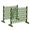 Olive Green | B, variant on Tcbosik 2 Pack Expandable Garden Fence, 35"H Freestanding Lattice Fence, Solid Wood Retractable Trellis, Instant Wooden Divider for Balcony, Patio, Garden, Backyard, Olive Green
