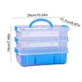 thumbnail image 5 of RBCKVXZ 3-Tier Clear Storage Bins, Stackable Carry Storage Box Container, Plastic Lidded Organizer Case With Handle for Beads, Arts & Crafts, Sewing, Office Supplies, 5 of 6
