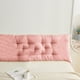 thumbnail image 4 of Cojín de respaldo para cama (1 unidad), almohada para dormitorio (120 x 50 cm), soporte de cabecera de poliéster suave para sofá cama tatami (rosa fuerte), 4 of 9