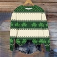 thumbnail image 2 of Womens St Patricks Day Sweatshirts Crew Neck Loose Holiday Green Print Shirts Casual Comfy Pullover Tops (L, Green O), 2 of 7