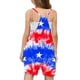 thumbnail image 5 of Odeerbi 5-14 Años Niñas Verano Mono Día de La Independencia Impresión Camisola Romper Casual Sin Mangas Correa Combinados Pantalones Cortos Con Bolsillos, 5 of 5