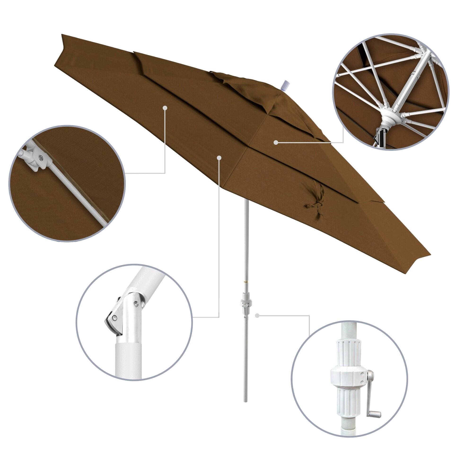 buffalo plaid patio umbrellas 7.5' Plaid Scalloped Edge Outdoor Round Patio Market Umbrella with Black  Pole - Threshold