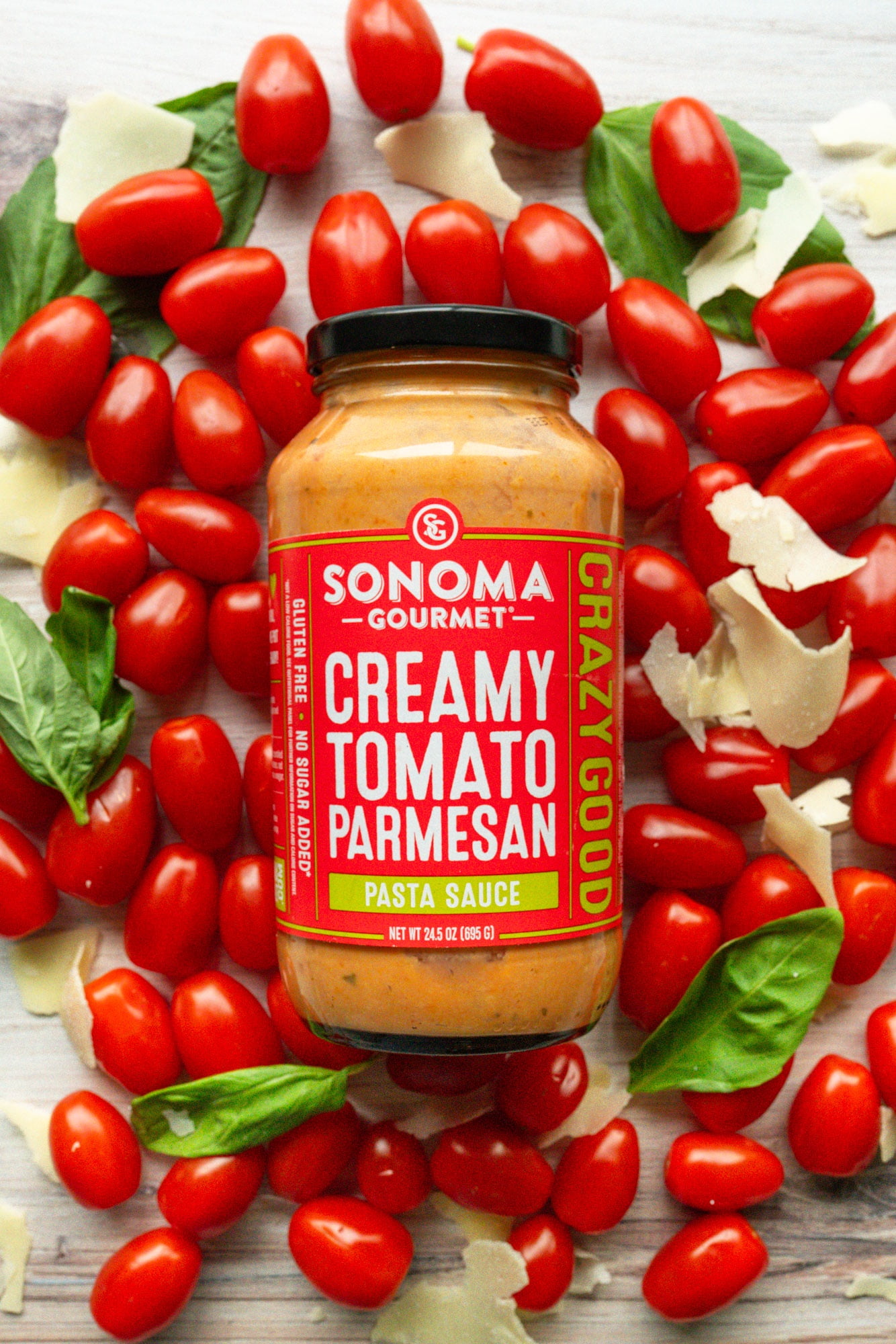 (6 pack) Sonoma Gourmet Creamy Tomato Parmesan Pasta Sauce, 24.5 Ounce