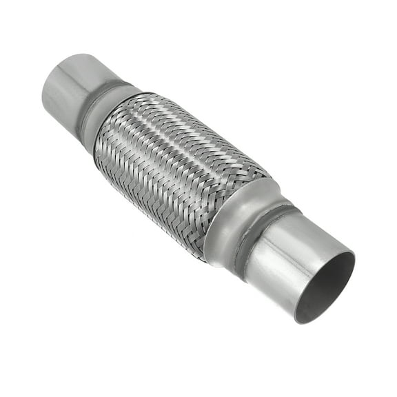 2"x6"x10" Car Exhaust Flexible Pipe Tubing Universal Exhaust Joint with Welding Extension Pipe Stainless Steel