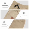 thumbnail image 5 of VV AVEORS Men'S Casual Shorts 9" Twill Cotton Stretch Drawstring Elastic Waist Lightweight Summer Beach Shorts With Pockets Khaki 2XL, 5 of 7