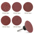 thumbnail image 4 of 51X 2" 36/60/80/120/240 Grit Roll Lock Die Grinder Quick Change Sanding Disc, 4 of 5