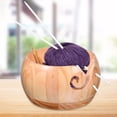 thumbnail image 4 of Bol en Fil de Bois Fait à la Main Bol Rond Tissé pour Tricot et Crochet, 4 of 10