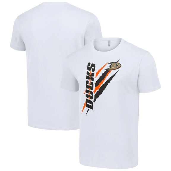 Men's Starter  White Anaheim Ducks Color Scratch T-Shirt