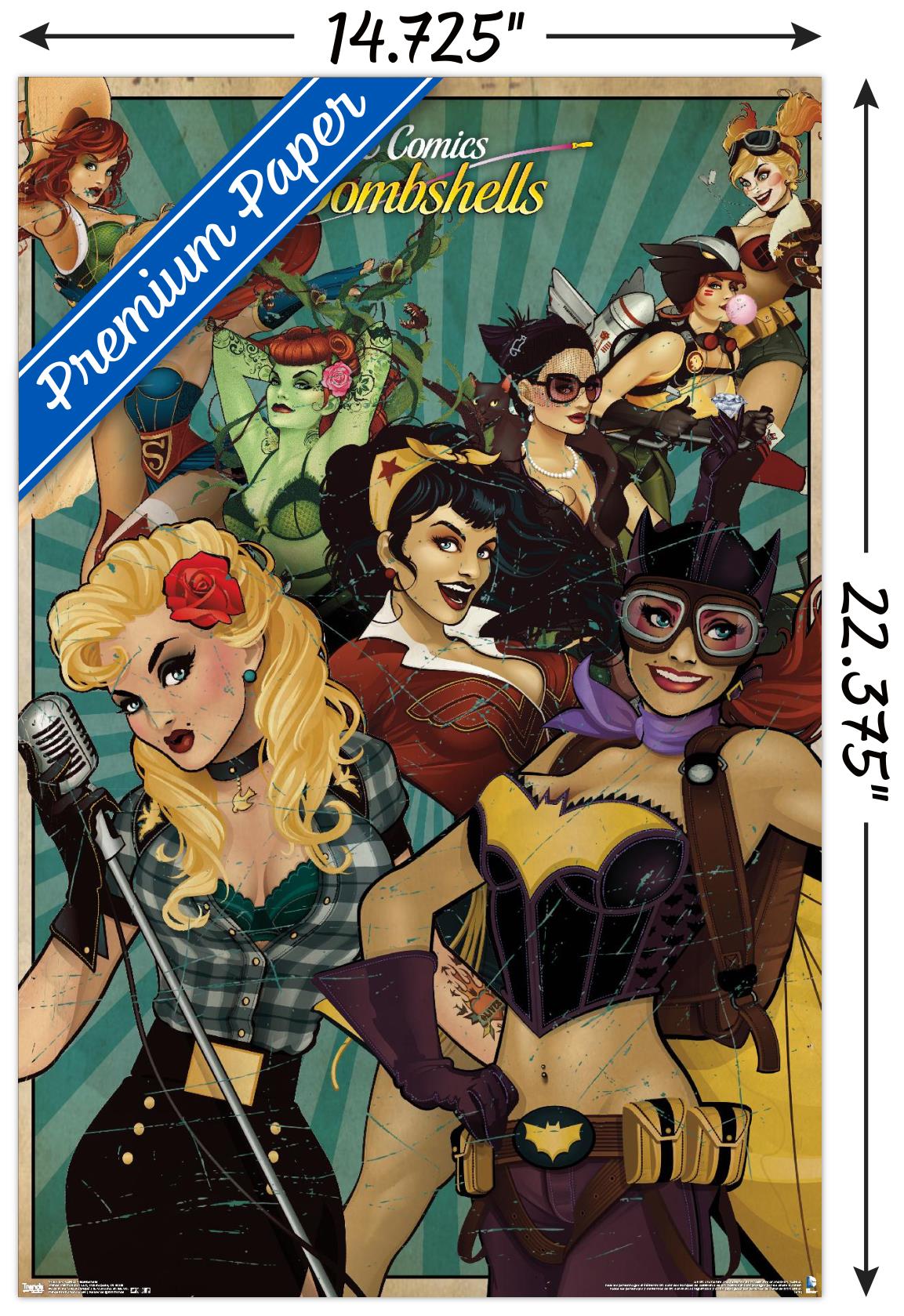 DC Comics - Bombshells Wall Poster, 14.725" x 22.375"