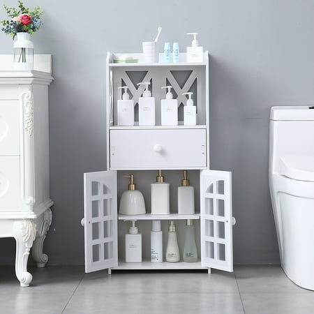 Bathroom Storage Floor Cabinet Upgraded Pvc Floor Storage Cabinet