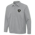 thumbnail image 2 of Men's Antigua Gray Las Vegas Raiders Pivot Full-Zip Jacket, 2 of 4