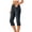 A3 Black, variant on Holzkary Denim Capris for Women High Waisted Stretchy Wide Leg Capri Jeans Casual Summer Pull On Cropped Pants with Pockets Black L
