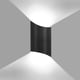 thumbnail image 1 of Aplique de pared LED de 10 W, moderno, resistente al agua, de aluminio, para interiores y exteriores, color negro, 6000 K, 1 of 5