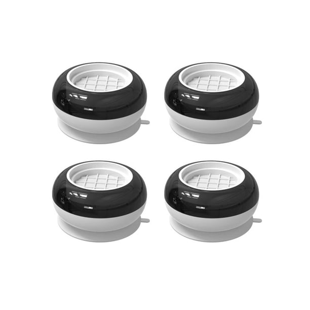 Advancent Almohadillas antivibración universales, alfombra gruesa para lavadora, alfombrilla para suelo, extraíble, estable, a prueba Suministros de limpieza para el hogar Blanco/4 piezas