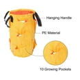 thumbnail image 5 of Uxcell 3 Gallon Hanging PE Strawberry Grow Bag with 10 Side Planting Pockets Yellow 2Pack, 5 of 6
