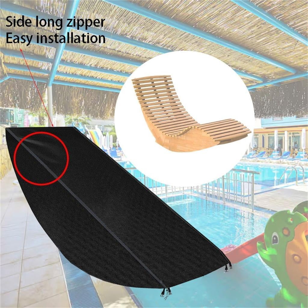 Weatherproof Rocking Chair Protectors Waterproof Polyester Cover UVs Resistant Dustproof Outdoor Furnitures Guard For Patio Garden Lounges Chairs