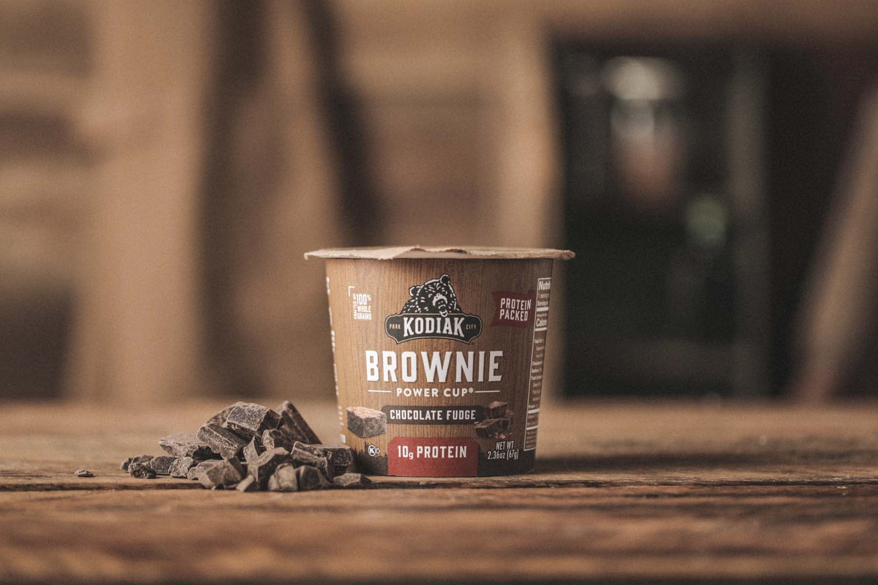 (12 pack) Kodiak Protein-Packed Chocolate Fudge Brownie Power Cup, 2.36 oz
