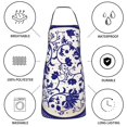 thumbnail image 6 of Fuzoiu Blue And White Porcelain Pattern Print Kitchen Cooking Aprons,Kitchen Cooking BBQ Aprons,Chef Apron with 2 Pockets for Men Women,Art Aprons for Painting Pottery Ceramics, 6 of 7