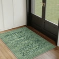 thumbnail image 5 of BERTHMEER 2'x3' Small Green Area Rugs for Bathroom Bedroom Entryway Kitchen Dorm Entrance Non Slip Washable Vintage Traditional Oriental Accent Floral Distressed Rugs, 5 of 5