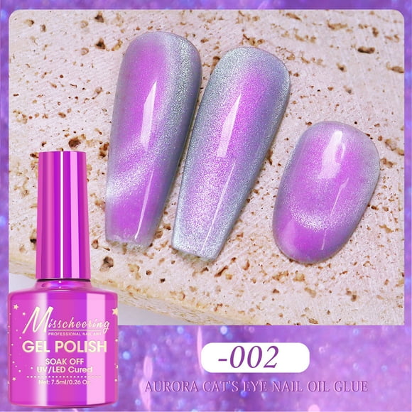 Gel de esmalte para ojos de gato brillante y colorido Daylight Crystal Cat's Eye, 7,5 ml de goma de metilo