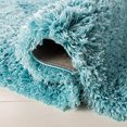 thumbnail image 5 of Safavieh Polar Shag Collection PSG800T Solid Glam 3-inch Extra Thick Area Rug, 6'7" x 6'7" Square, Light Turquoise, 5 of 5
