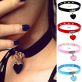 thumbnail image 1 of Collar con colgante de amor gótico, estilo anime, rock, harajuku, punk, de cuero, 1 of 5