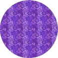 thumbnail image 1 of Ahgly Company Indoor Round Patterned Neon Purple Area Rugs, 7' Round, 1 of 6