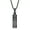Black, variant on Perfume Bottle Necklace Minimalist Vertical Bar Memorial Pendant Necklace Keepsake Cremation Jewelry Black Gold Silver
