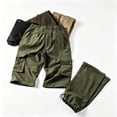 thumbnail image 5 of Men Stretch Multi Pocket Cargo Pants Straight Leg Zip Off Water Repellent Lightweight Travel Pants, 5 of 9