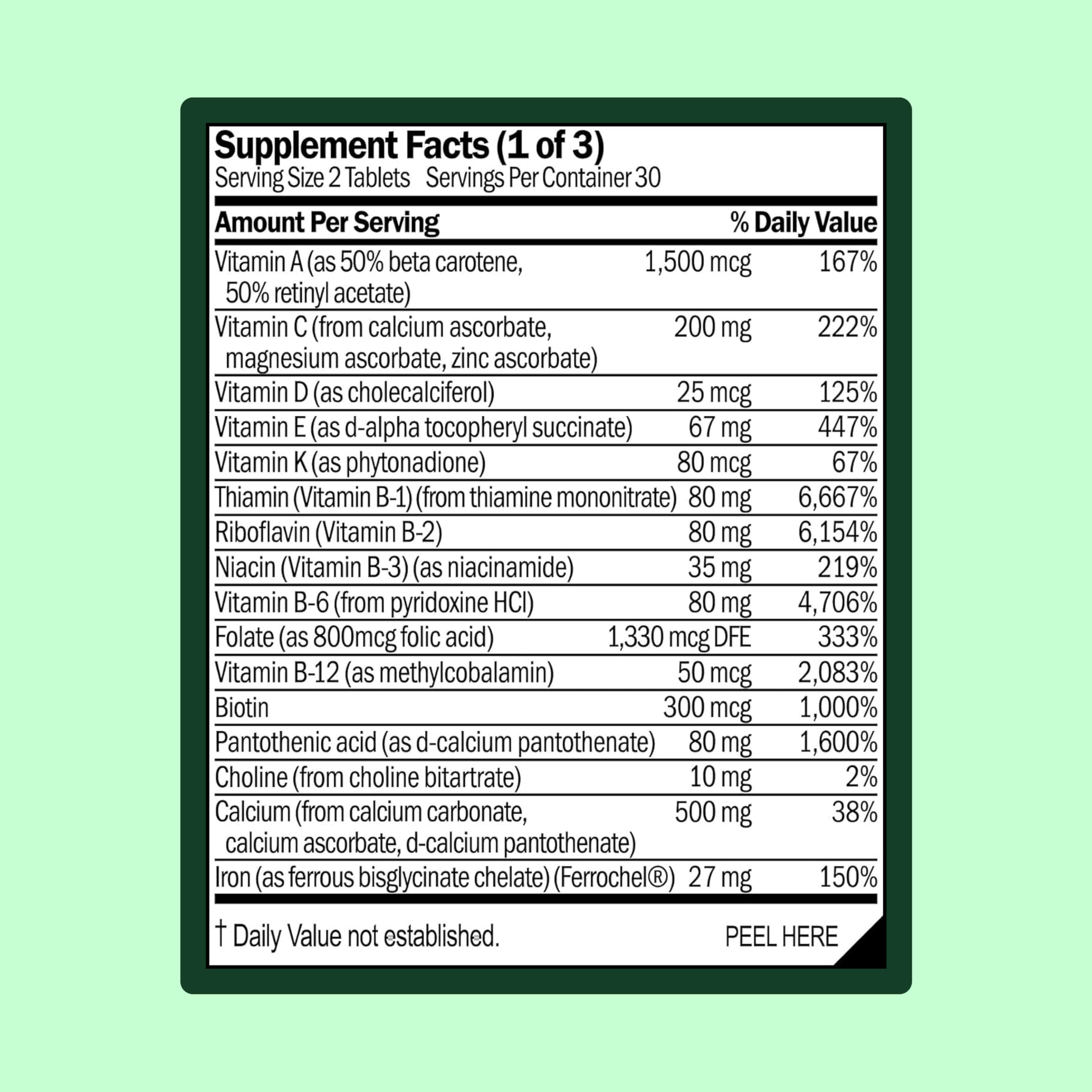 WellWithAll Women’s Multi | Essential Vitamins, Minerals & Iron | 60 Tablets