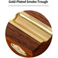 thumbnail image 3 of Simple Copper Lined Gold Cigar Ashtray for Patio/Outdoor/Indoor Ashtray (Color:Brown), 3 of 5