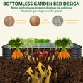 thumbnail image 6 of VEIKOUS Galvanized Raised Garden Bed, 8 x 4 x 1 FT Outdoor Modular Planter Box for Vegetables, Flowers, Herbs, Gray, 6 of 9