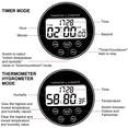 thumbnail image 3 of Abastado Medidor circular de temperatura y humedad con temporizador electrónico nuevo medidor de temperatura y humedad, 3 of 5