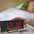 thumbnail image 5 of Reloj despertador digital con espejo LED, pantalla multifunción, luz nocturna LCD, mesa de escritorio, USB C, 5 of 5