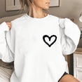 thumbnail image 6 of Tawop Sweatshirts Pullovers Tops Sweatshirts for Women Crew Neck Long Sleeve Graphic Hoodless White M, 6 of 6