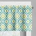thumbnail image 3 of Ambesonne Ikat Window Valance, Vibrant Ogee Motif, 54" X 12", Mint Green Yellow Green, 3 of 5