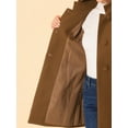thumbnail image 5 of MODA NOVA Juniors Winter Stand Collar Long Sleeve Single Breasted Long Overcoat, 5 of 5