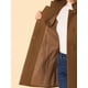thumbnail image 5 of Abrigo de invierno elegante Allegra K Largo de un Solo Pecho con cuello alto Marrón L, 5 of 5