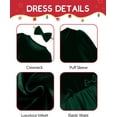 thumbnail image 6 of SANMIO Baby Girl Christmas Dress Infant Long Sleeve Holiday Outfit Fall Winter Tulle Velvet Dresses with Headband 3M-3T, 6 of 14