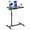Black(Stander), variant on HYJY Height Adjustable Rolling Desk Mobile Portable Laptop Stand Cart Small Sit Standing Desk Computer Table Workstation for Home Office, White(with Mouse Pad)