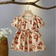 thumbnail image 1 of Vestidos de cuello redondo con estampado completo de dibujos animados, ropa de Disney, vestido informal, ropa de exterior Linda para 1-4 años, falda de manga corta, verano, nuevo, 1 of 7