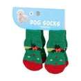 thumbnail image 2 of 2025 Christmas Pet Socks for Dogs & Cats - Festive Holiday Paw Covers, Teddy, Small Breeds - Non-Slip, Warm Xmas Stocking Stuffer Gift, Black L Green, 2 of 8