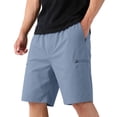 thumbnail image 2 of HKYNLAG Mens Cargo Shorts Hiking Quick Dry Lightweight Shorts Casual Summer Outdoor Sports Short Pants with 4 Pockets Sky Blue 2XL, 2 of 4